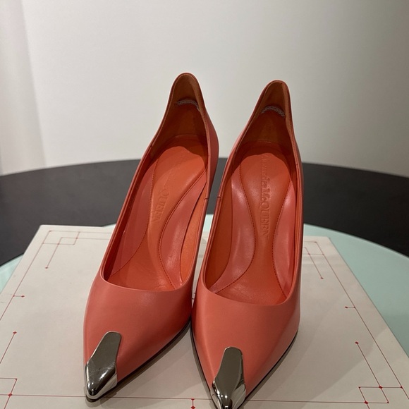 Alexander McQueen Shoes - Alexander McQueen Coral Heels with Metallic Accents